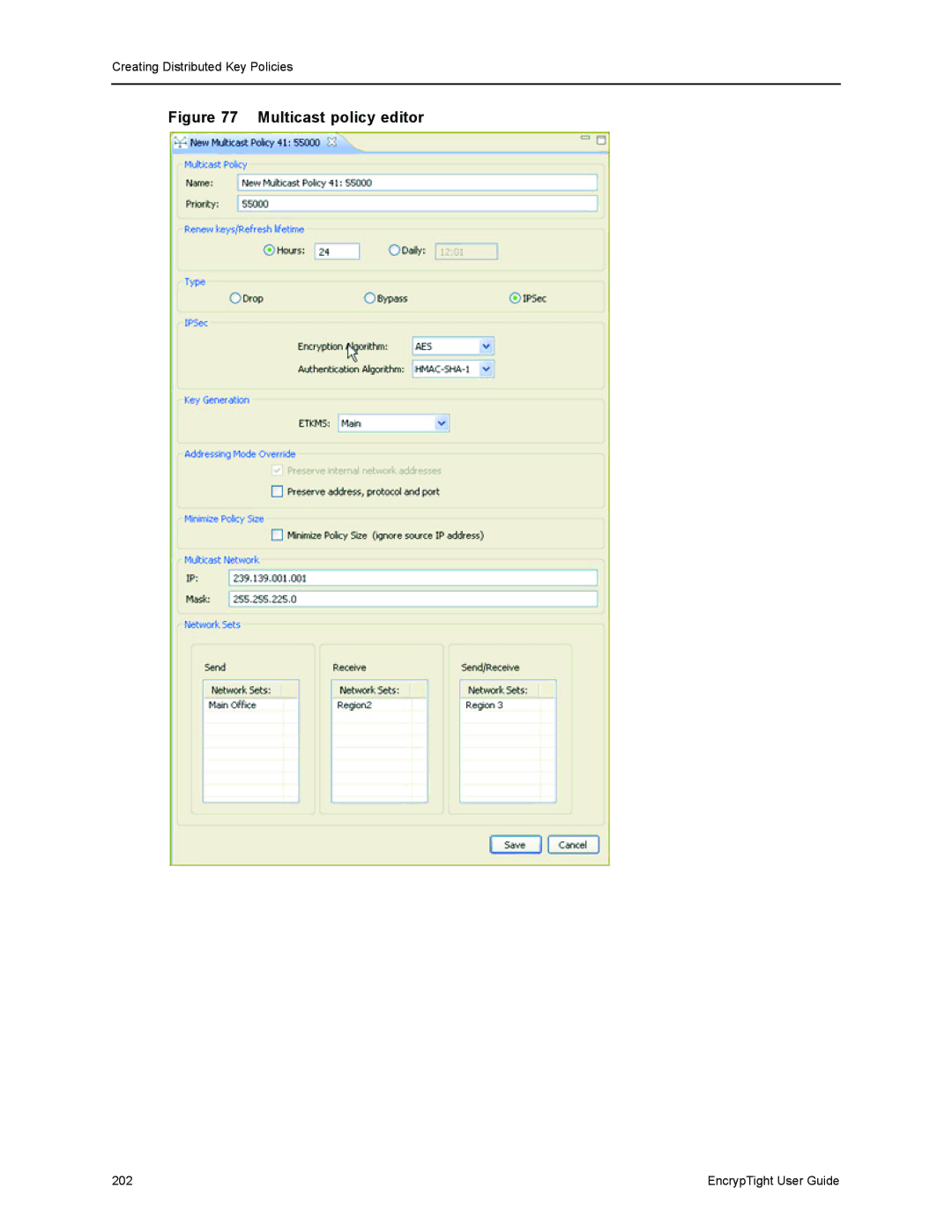 Black Box ET0010A, ET1000A, EncrypTight, ET0100A manual Multicast policy editor 