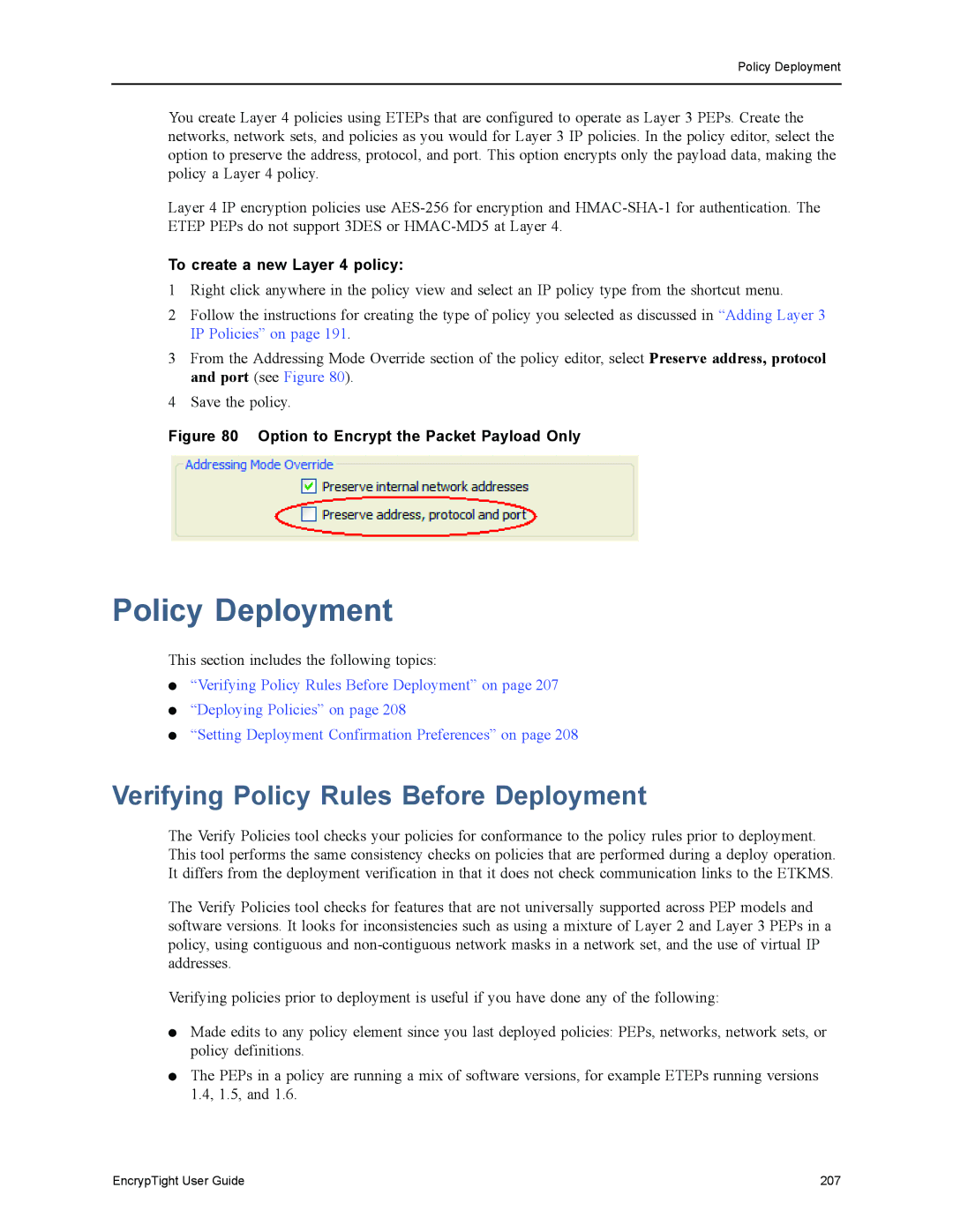 Black Box EncrypTight, ET1000A Policy Deployment, Verifying Policy Rules Before Deployment, To create a new Layer 4 policy 