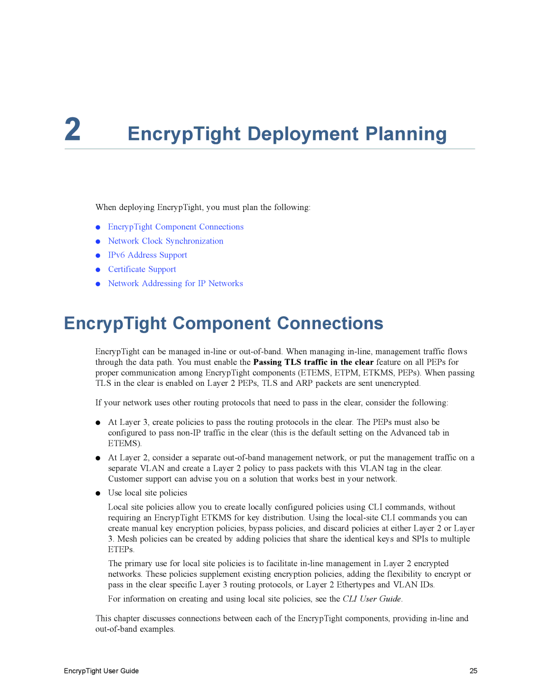 Black Box ET1000A, ET0010A, ET0100A manual EncrypTight Deployment Planning, EncrypTight Component Connections 