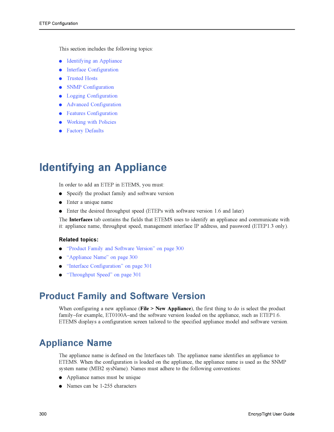 Black Box ET0100A, ET1000A, ET0010A manual Identifying an Appliance, Product Family and Software Version, Appliance Name 