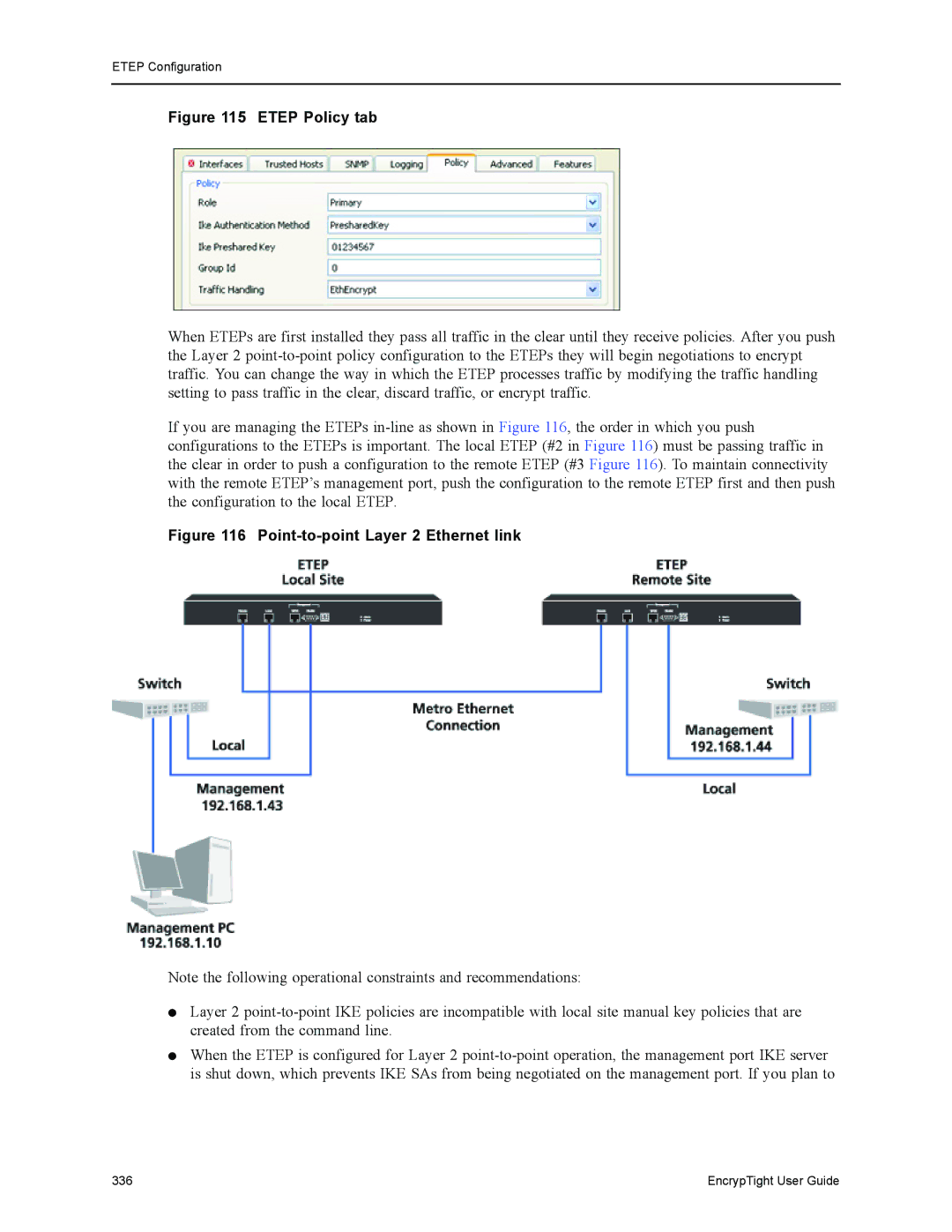 Black Box ET0100A, ET1000A, ET0010A, EncrypTight manual Etep Policy tab 