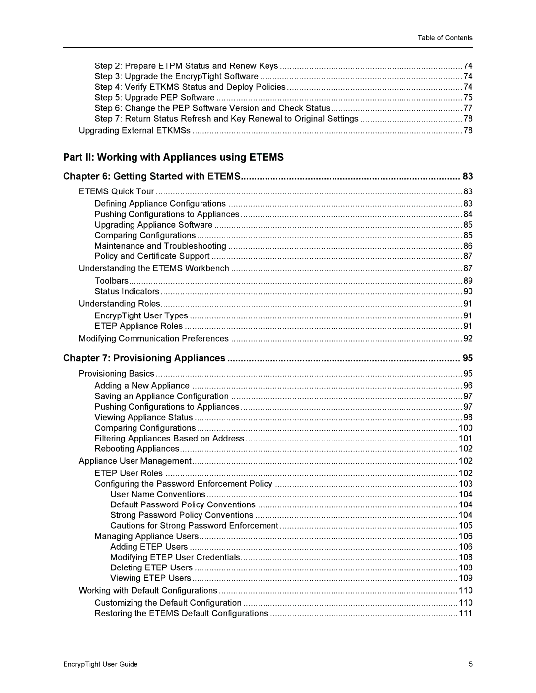 Black Box ET1000A, ET0010A, EncrypTight, ET0100A manual Getting Started with Etems, Provisioning Appliances 