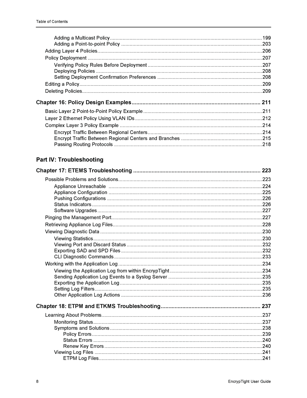 Black Box ET0100A, ET1000A, ET0010A, EncrypTight manual Policy Design Examples 211 