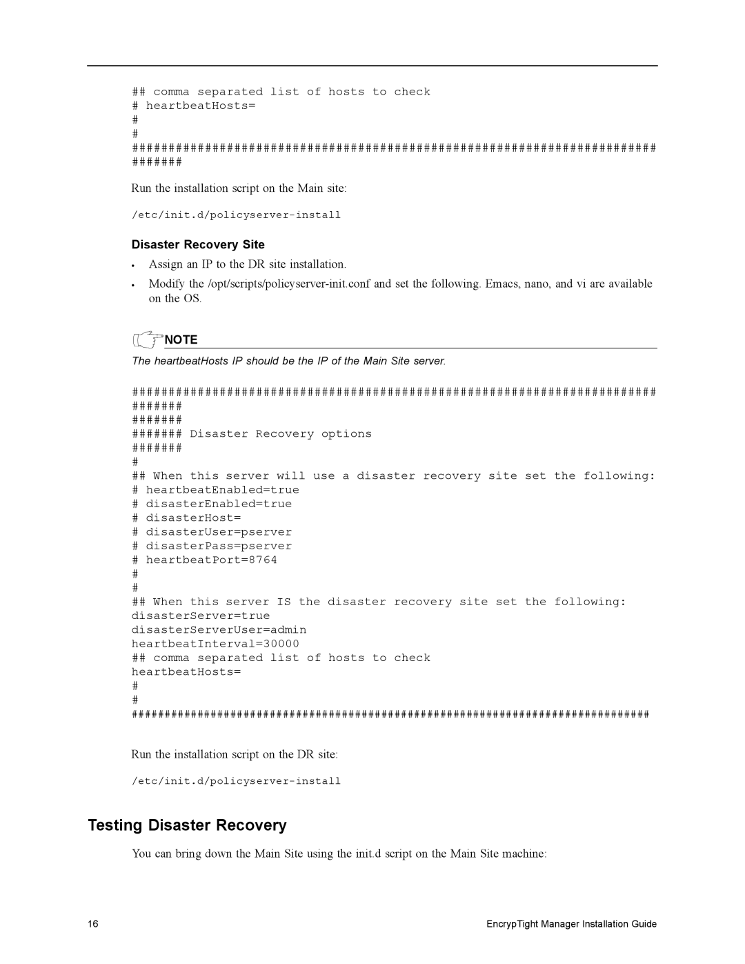 Black Box ET0010A, ET1000A, ET0100A, ET10000A, The EncrypTight manual Testing Disaster Recovery, Disaster Recovery Site 