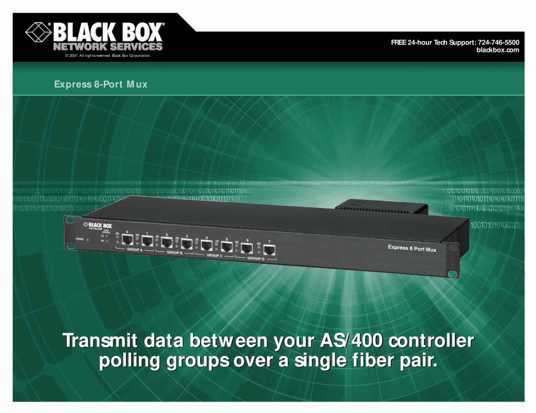 Black Box Express 8-Port Mux manual 