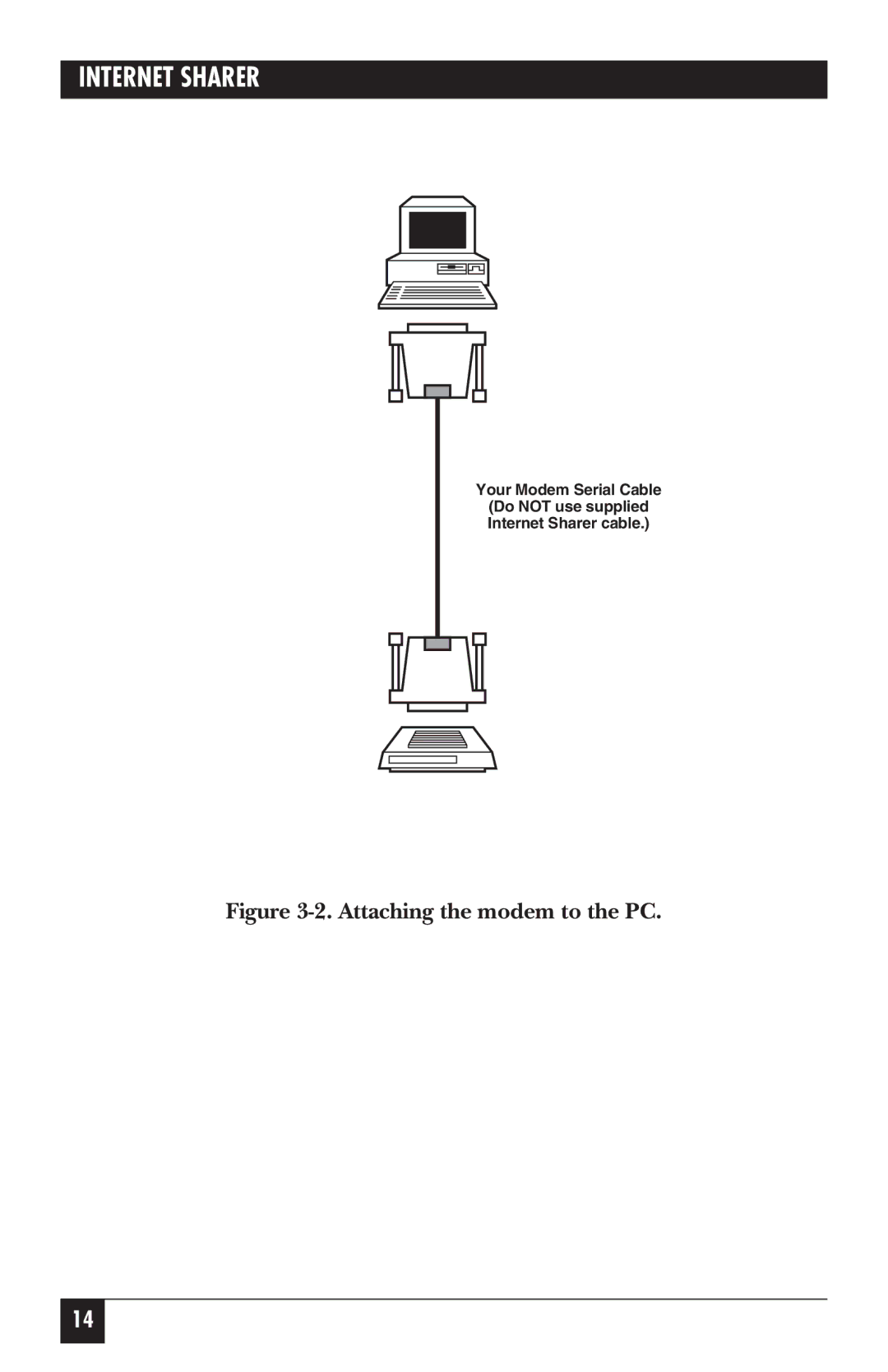 Black Box FX850AE manual Attaching the modem to the PC 