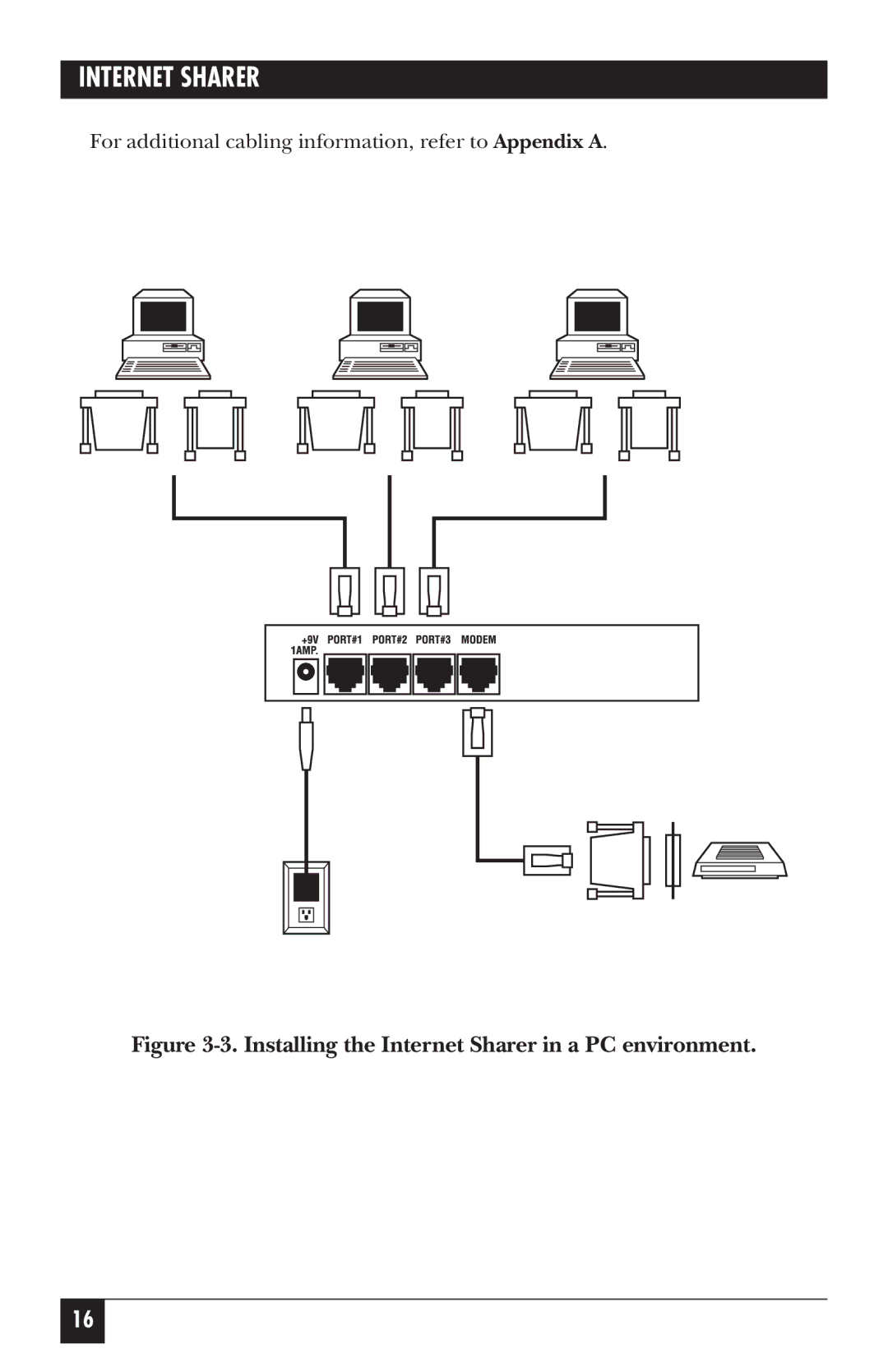 Black Box FX850AE manual Installing the Internet Sharer in a PC environment 