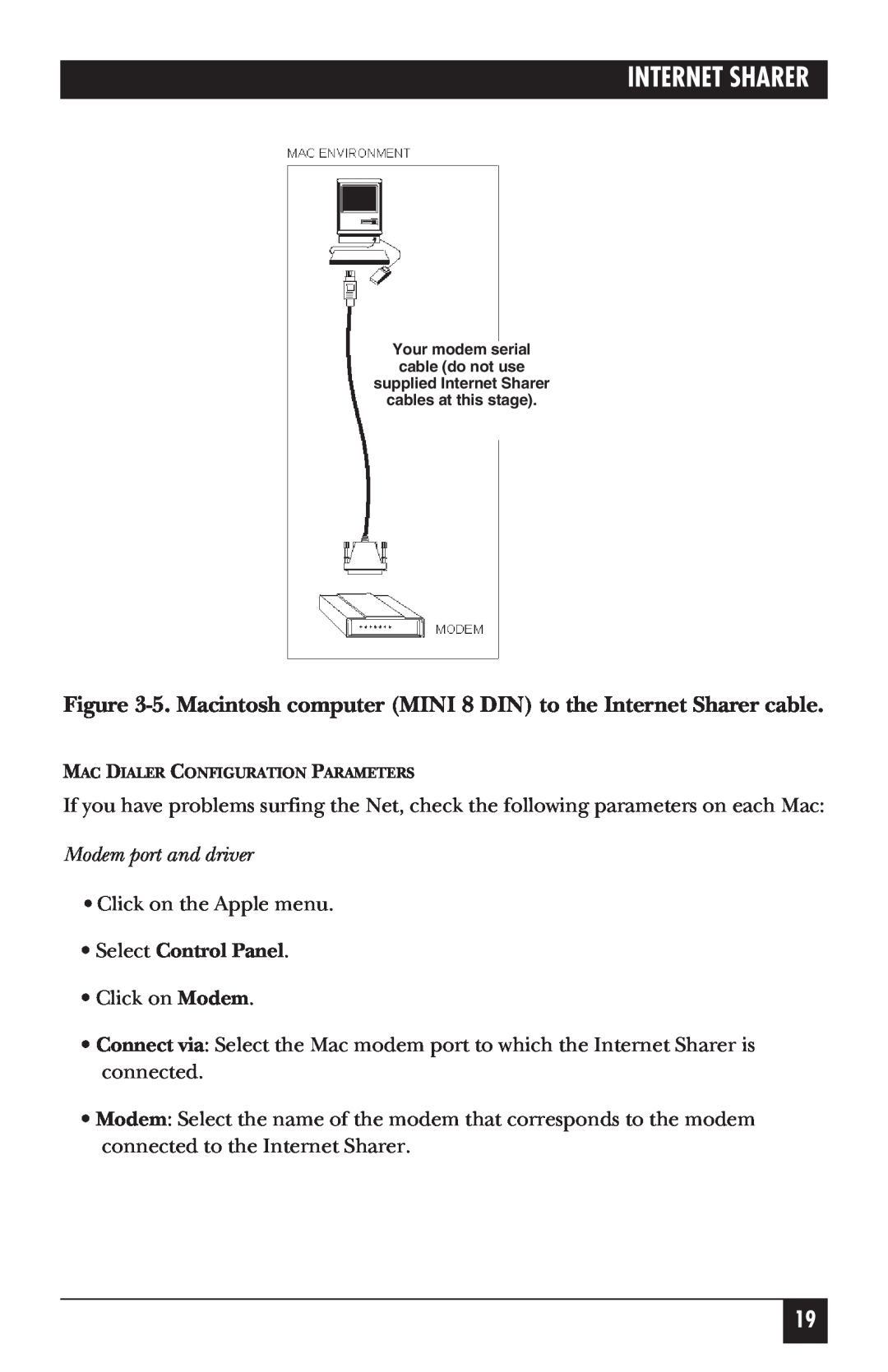 Black Box FX850AE manual Select Control Panel, Internet Sharer 