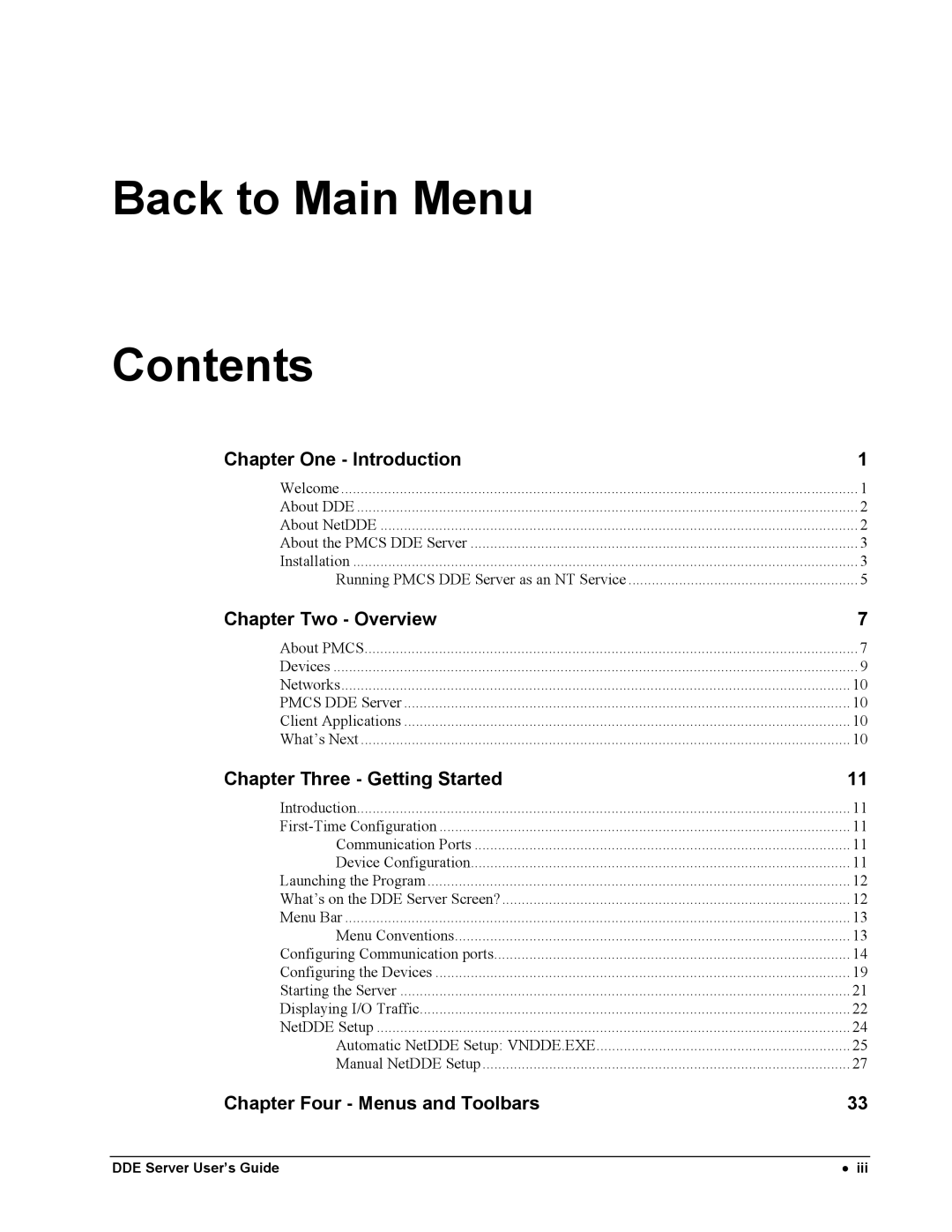 Black Box GEH-6510 manual Back to Main Menu Contents 