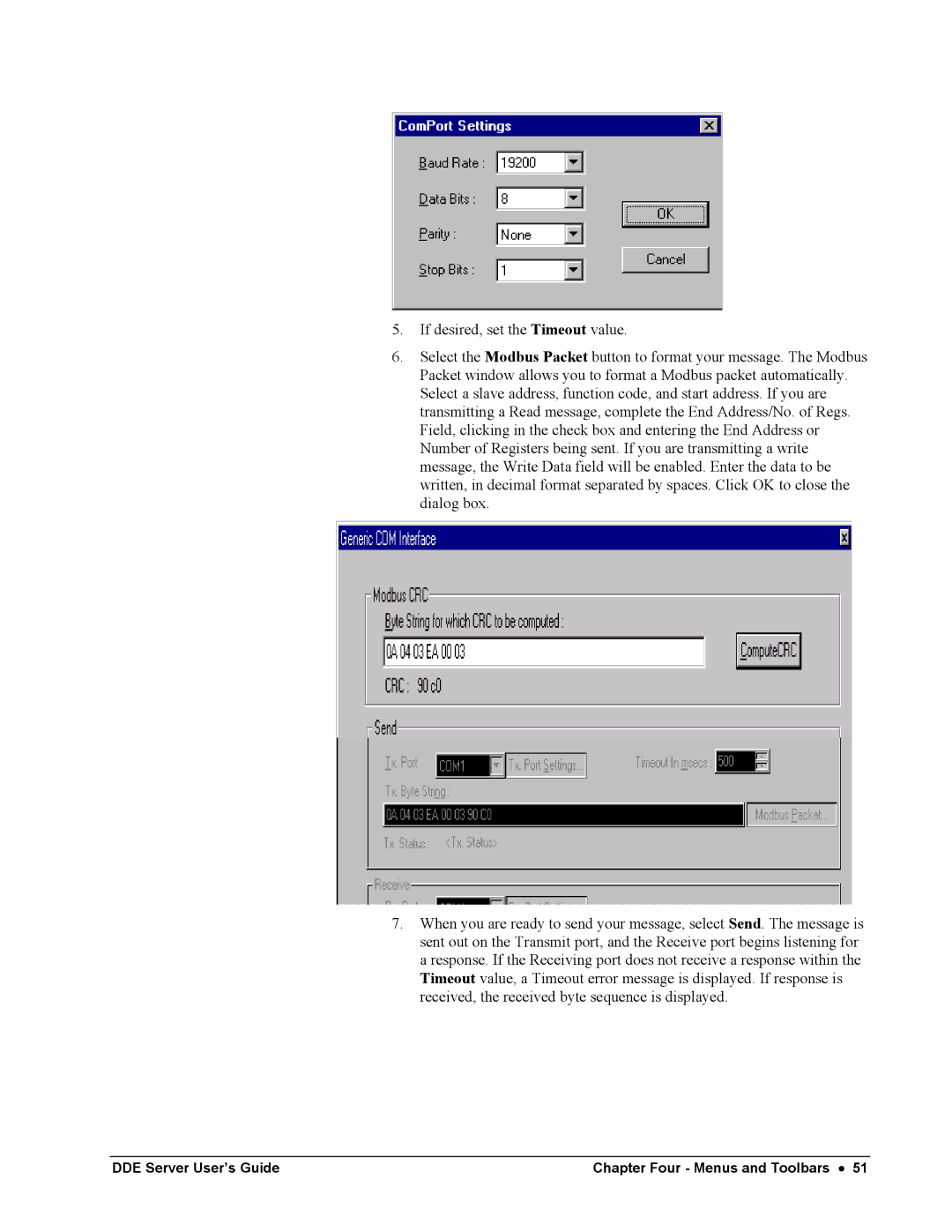 Black Box GEH-6510 manual DDE Server User’s Guide Chapter Four Menus and Toolbars 