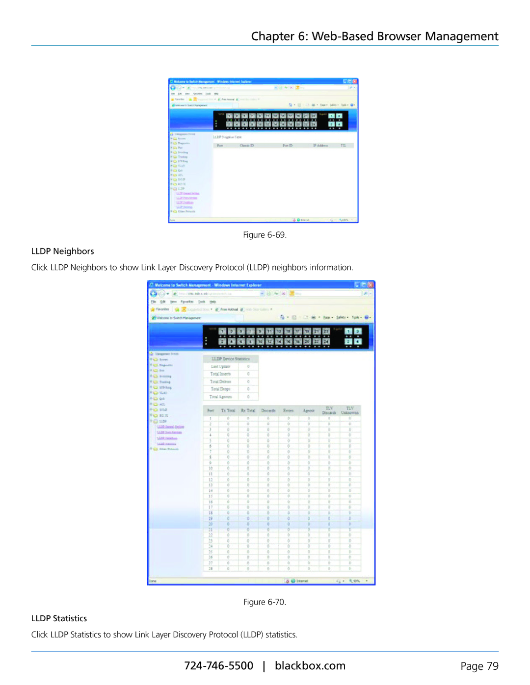 Black Box LEH906A-2MMSC, LEH906A-2SFP, LEH908A, LEH906A-2MMST, LEH906A-2GSFP, LEH1104A-2GSFP manual Web-Based Browser Management 