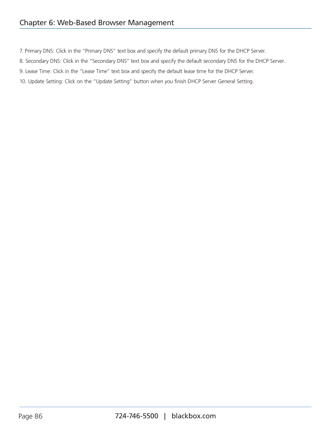 Black Box LEH1008A-2SFP, LEH906A-2SFP, LEH908A, LEH906A-2MMST, LEH906A-2GSFP, LEH906A-2MMSC manual Web-Based Browser Management 