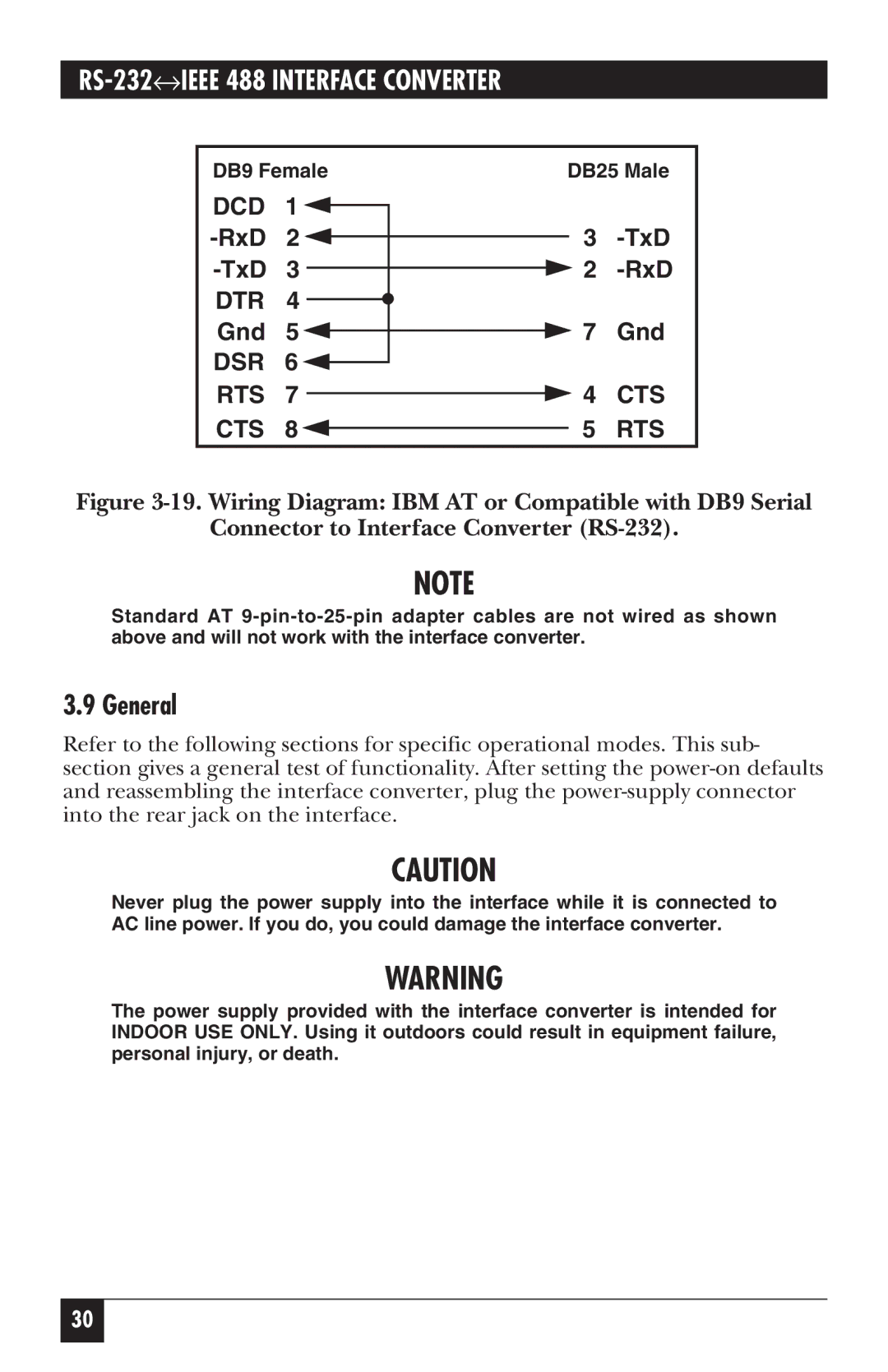 Black Box IC026A-R2, IC026AE-R2 manual General, Dsr Rts Cts 