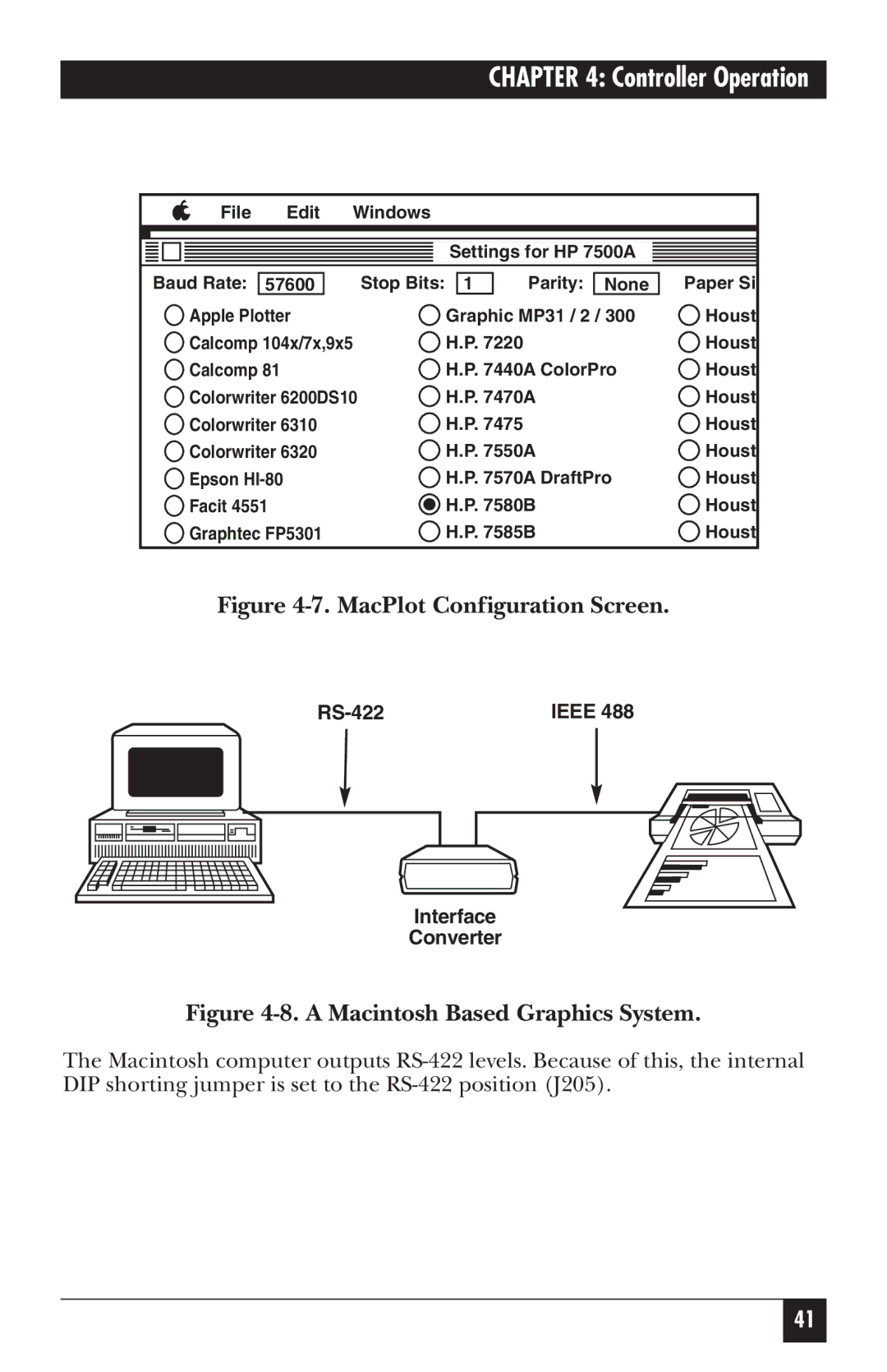 Black Box IC026AE-R2, IC026A-R2 manual MacPlot Configuration Screen 