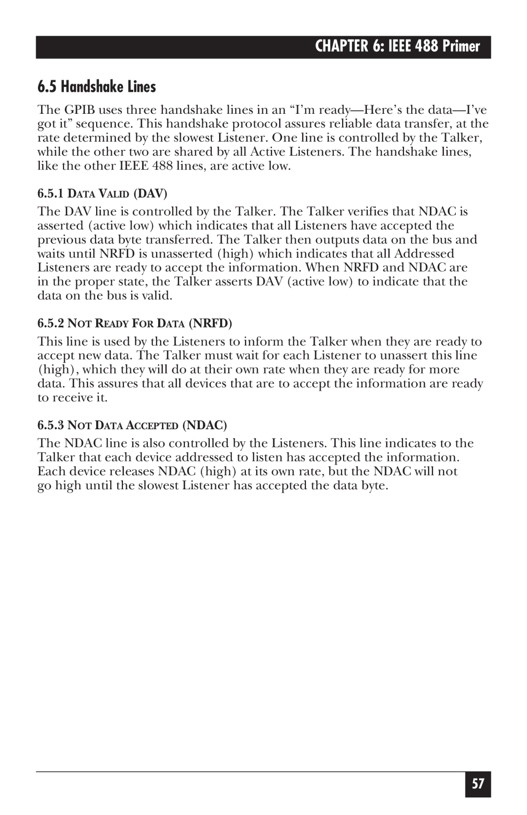 Black Box IC026AE-R2, IC026A-R2 manual Handshake Lines, Data Valid DAV 