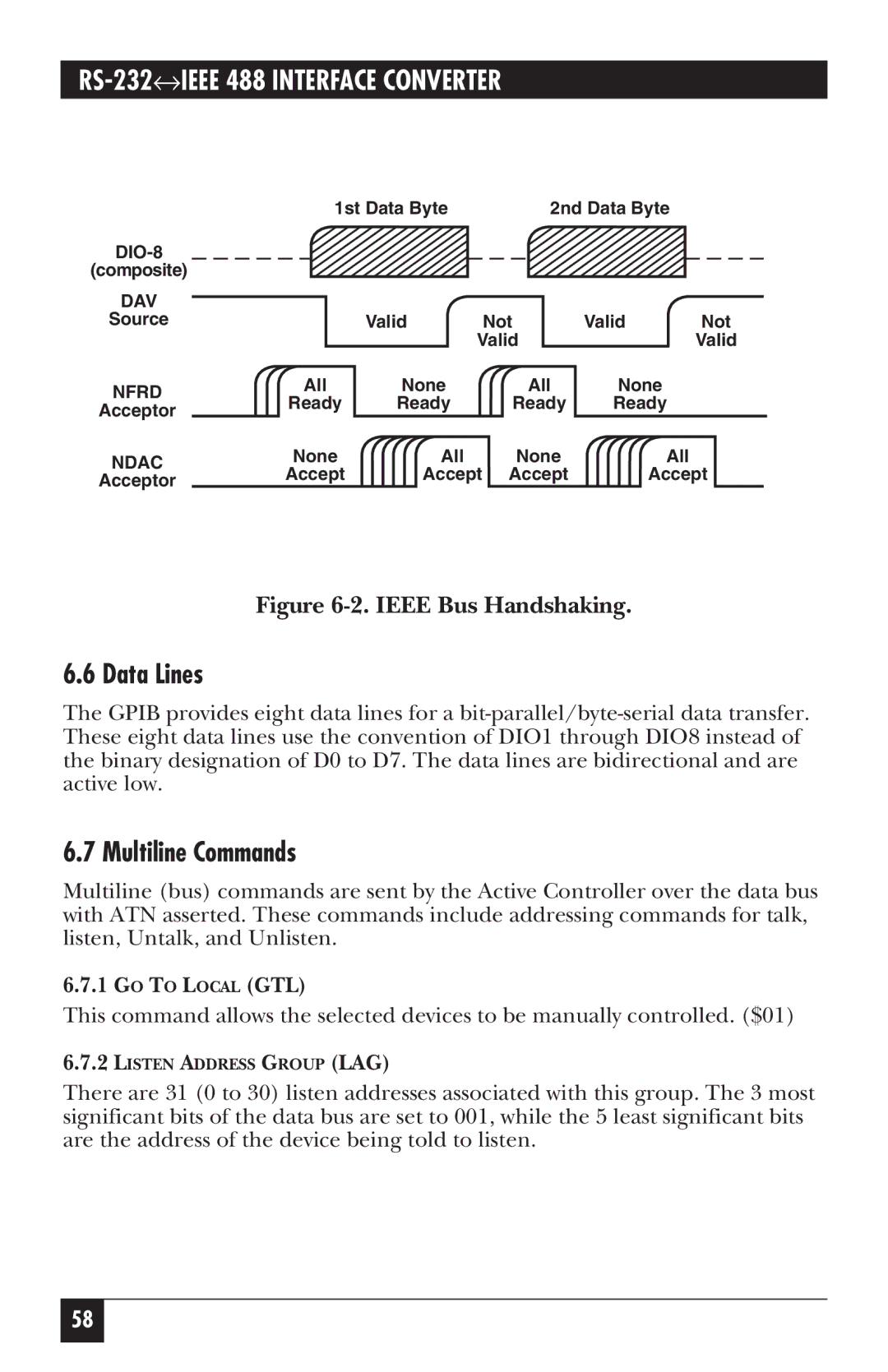 Black Box IC026A-R2, IC026AE-R2 manual Data Lines, Multiline Commands 