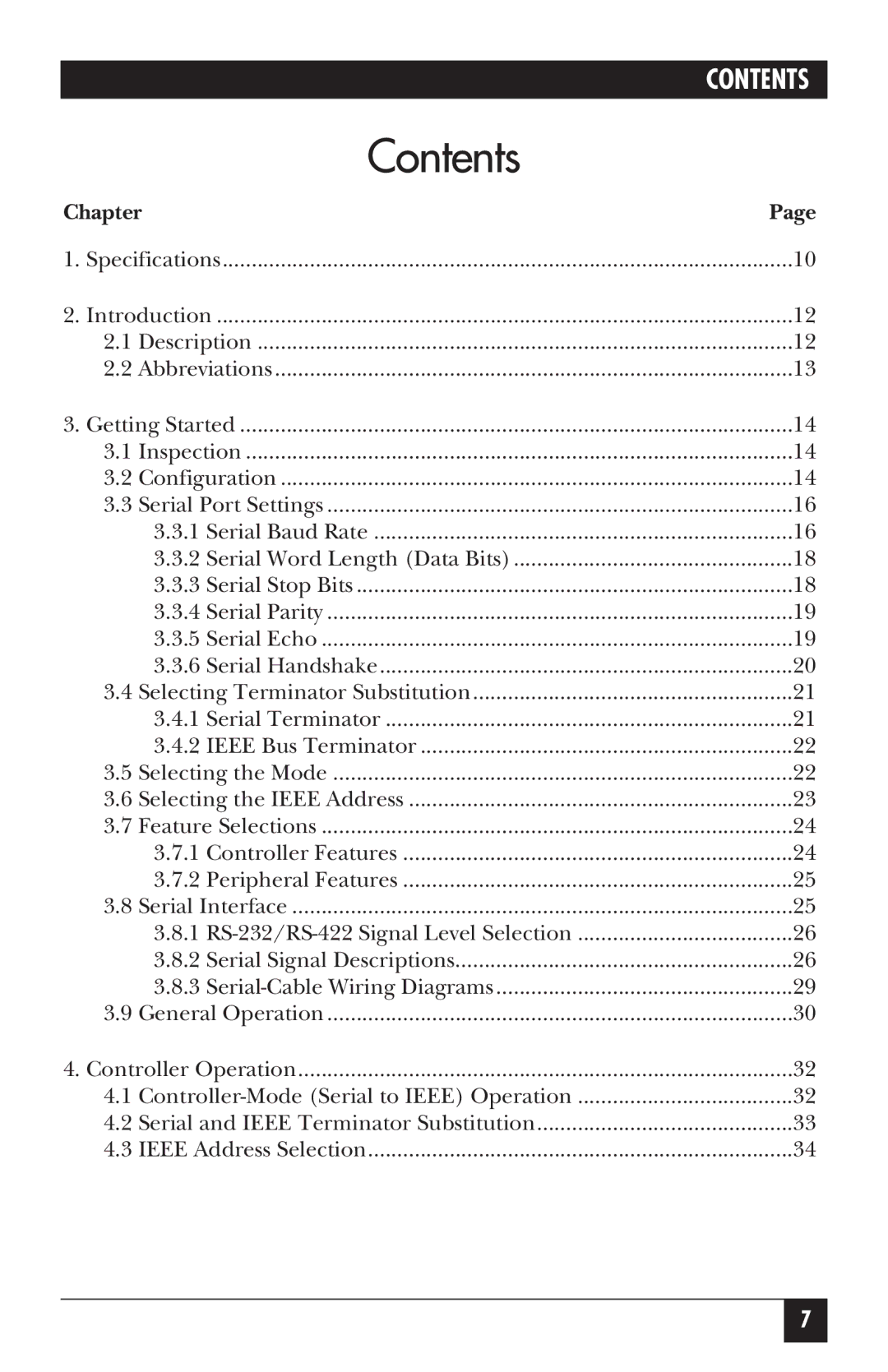 Black Box IC026AE-R2, IC026A-R2 manual Contents 