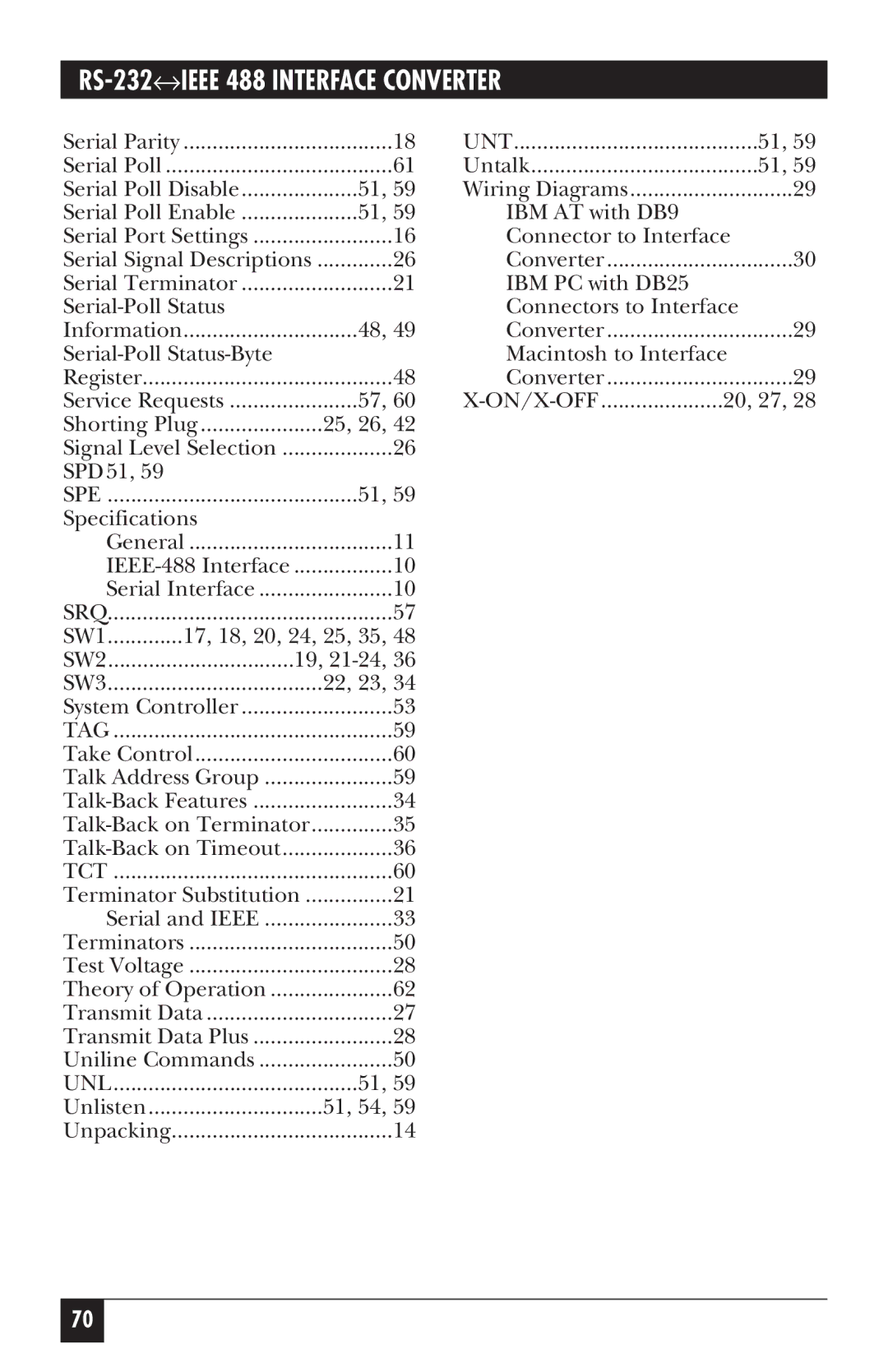 Black Box IC026A-R2, IC026AE-R2 manual SW1 