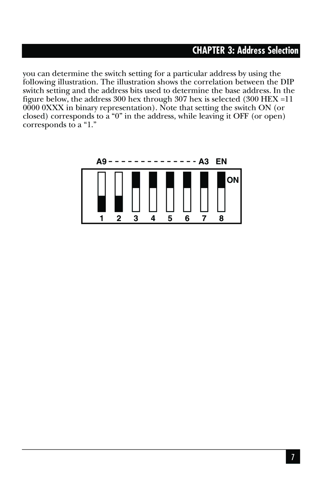 Black Box IC110C, IC174C manual Address Selection 