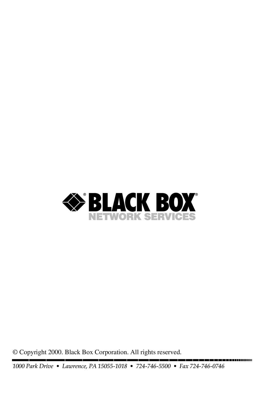 Black Box IC133C-R2, IC187C manual Copyright 2000. Black Box Corporation. All rights reserved 