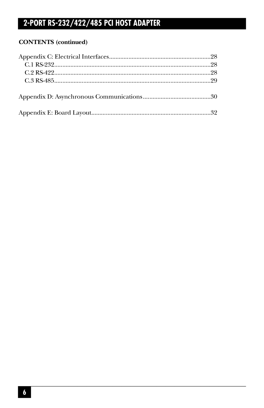 Black Box IC187C, IC133C-R2 manual Contents 