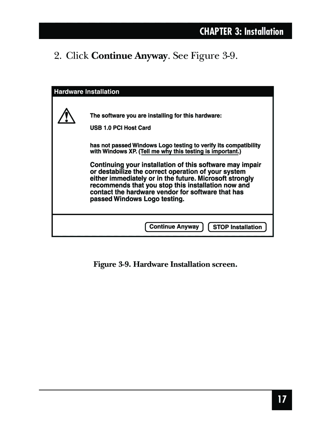 Black Box IC136C manual Click Continue Anyway. See Figure 