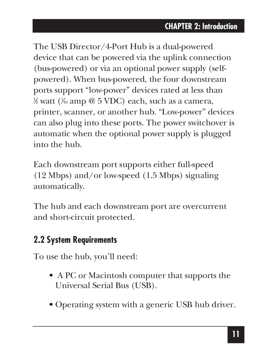 Black Box IC165AE manual System Requirements 