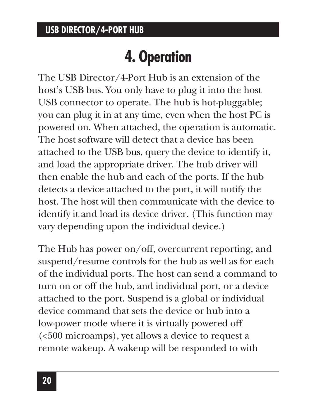 Black Box IC165AE manual Operation 