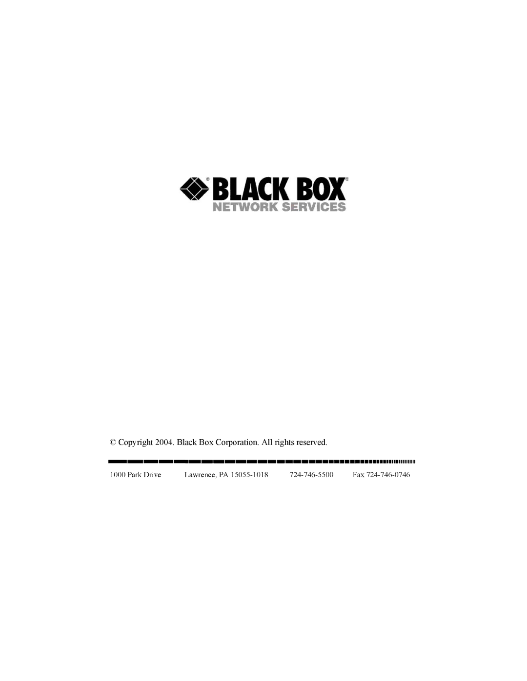 Black Box IC246A-R2, IC244A-R2 manual Copyright 2004. Black Box Corporation. All rights reserved 