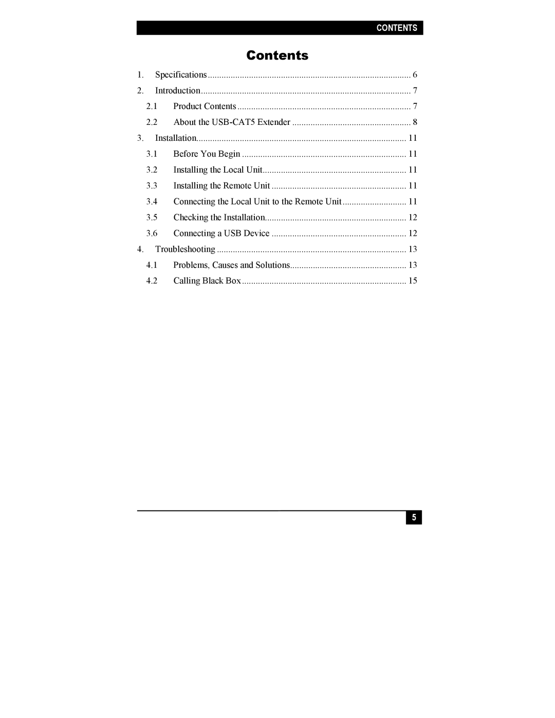 Black Box IC244A-R2, IC246A-R2 manual Contents 