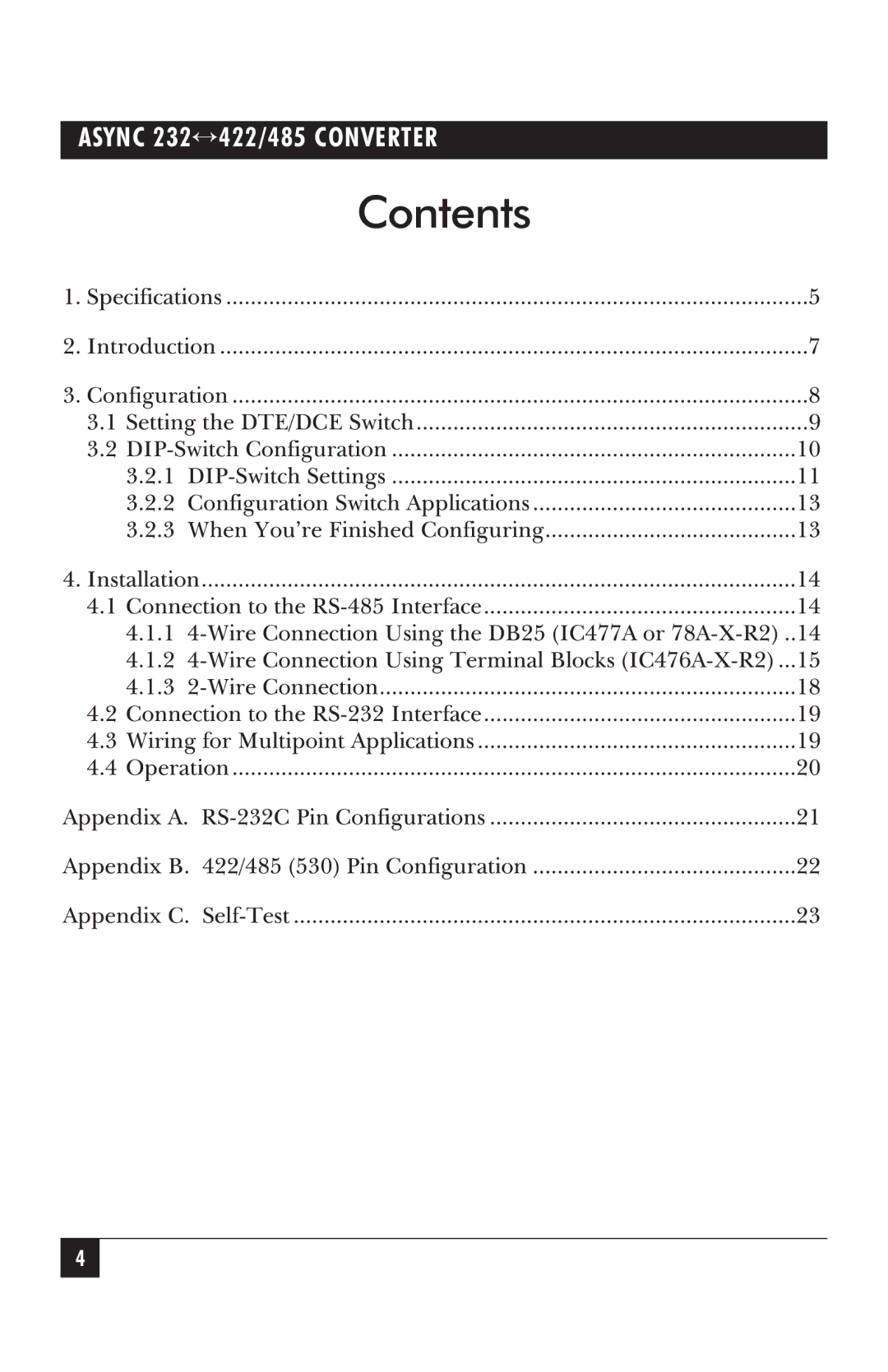 Black Box IC478A-M-R2, IC477A-F-R2, IC476A-F-R2, IC477A-M-R2, IC476A-M-R2, IC478A-F-R2 manual Configuration 