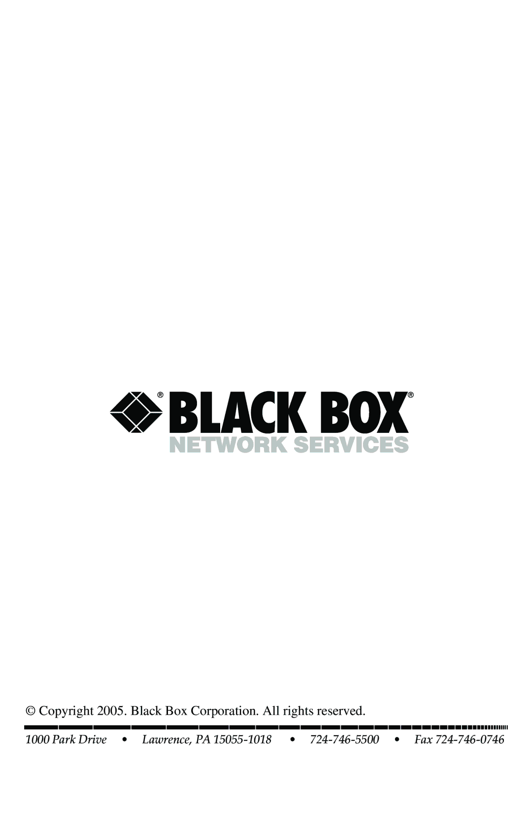 Black Box IC907C, IC908C manual Copyright 2005. Black Box Corporation. All rights reserved 