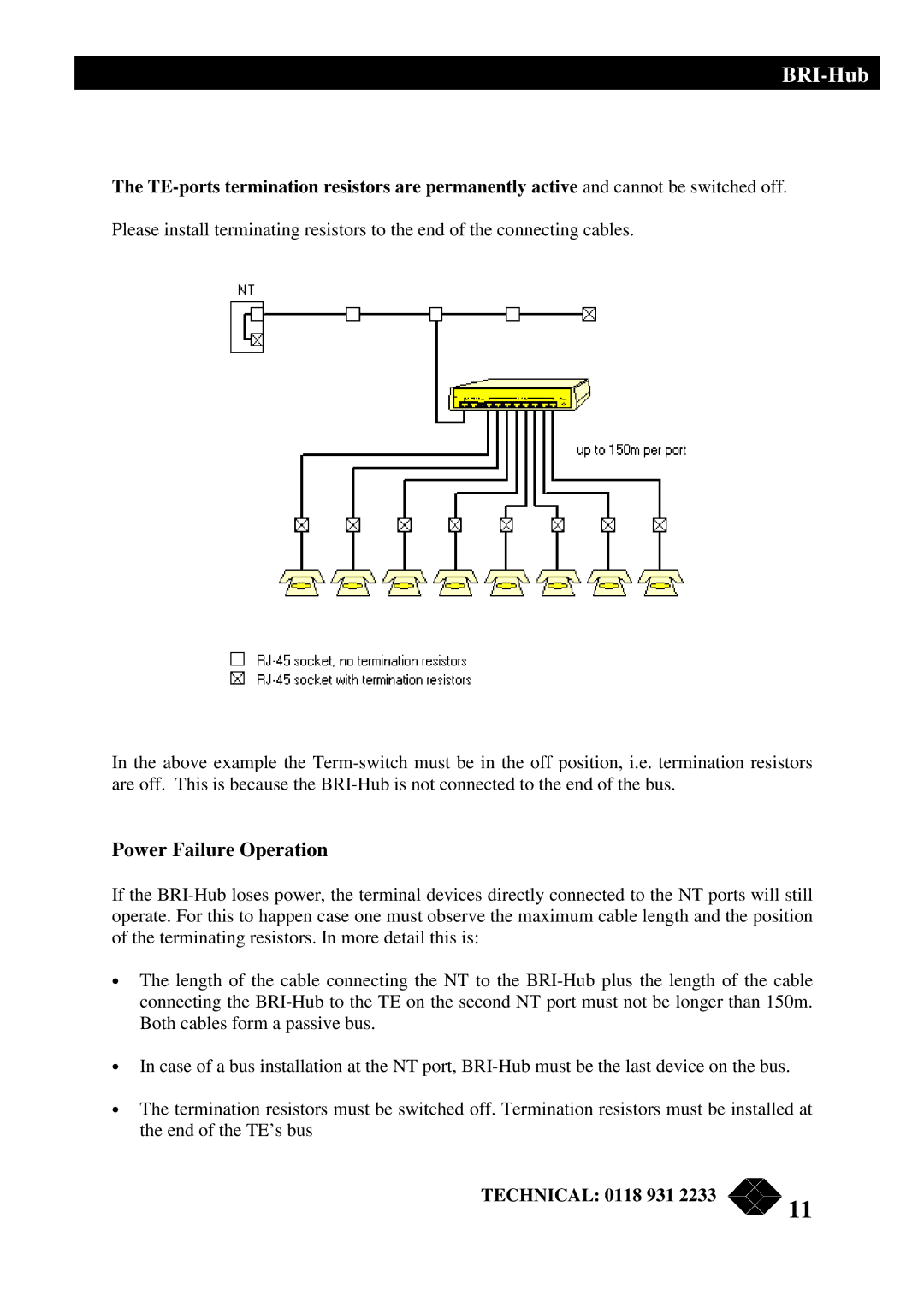 Black Box ISU2011-8-UK, ISU2011-8-EURO, ISU2011-4-UK, ISU2011-4-EURO manual Power Failure Operation 