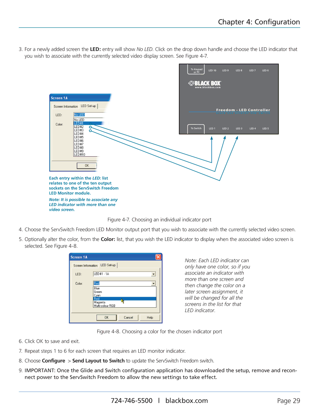 Black Box KV0004A-LED, KV0004A-XTRA-LED, ServSwitch Freedom manual Configuration 