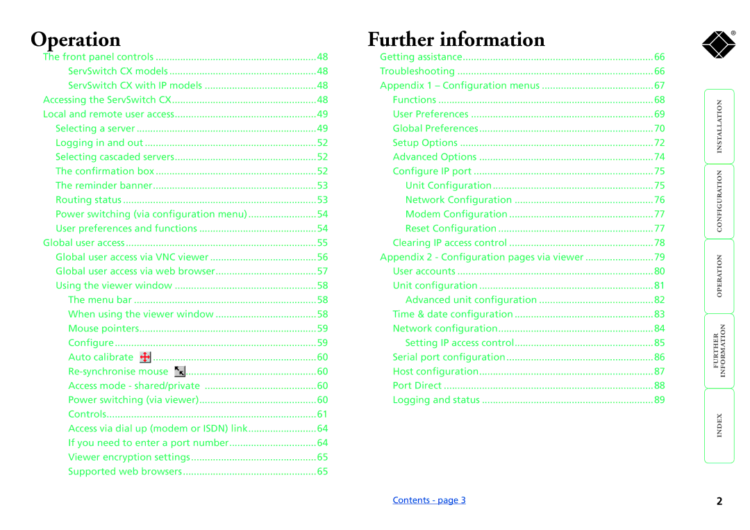 Black Box KV0424A-R2, KV1424A-R2, KV1416A-R2, KV0416A-R2, ServSwitch CX manual Further information 