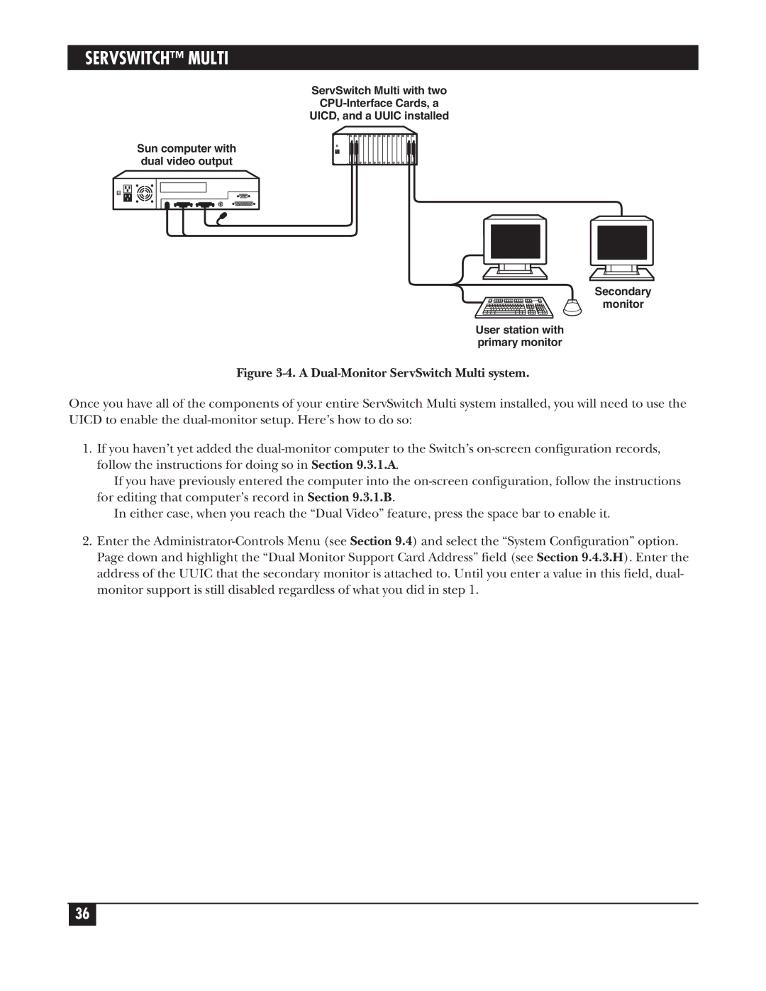 Black Box KV162A manual A Dual-Monitor ServSwitch Multi system 