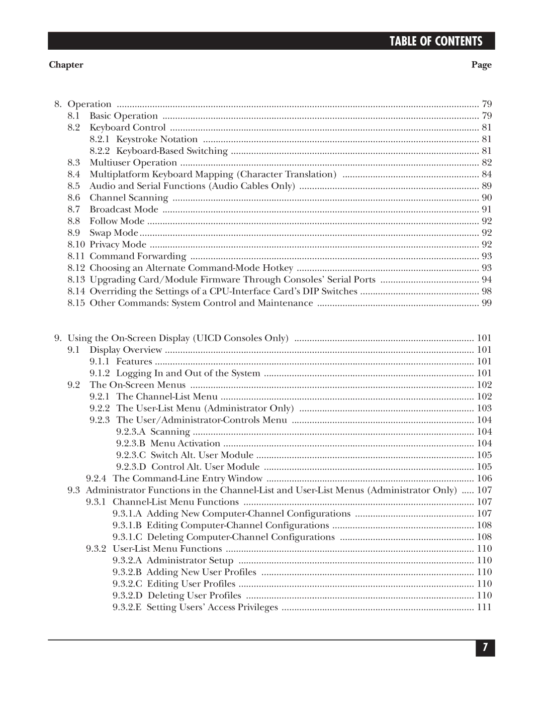 Black Box KV162A manual Follow Mode 