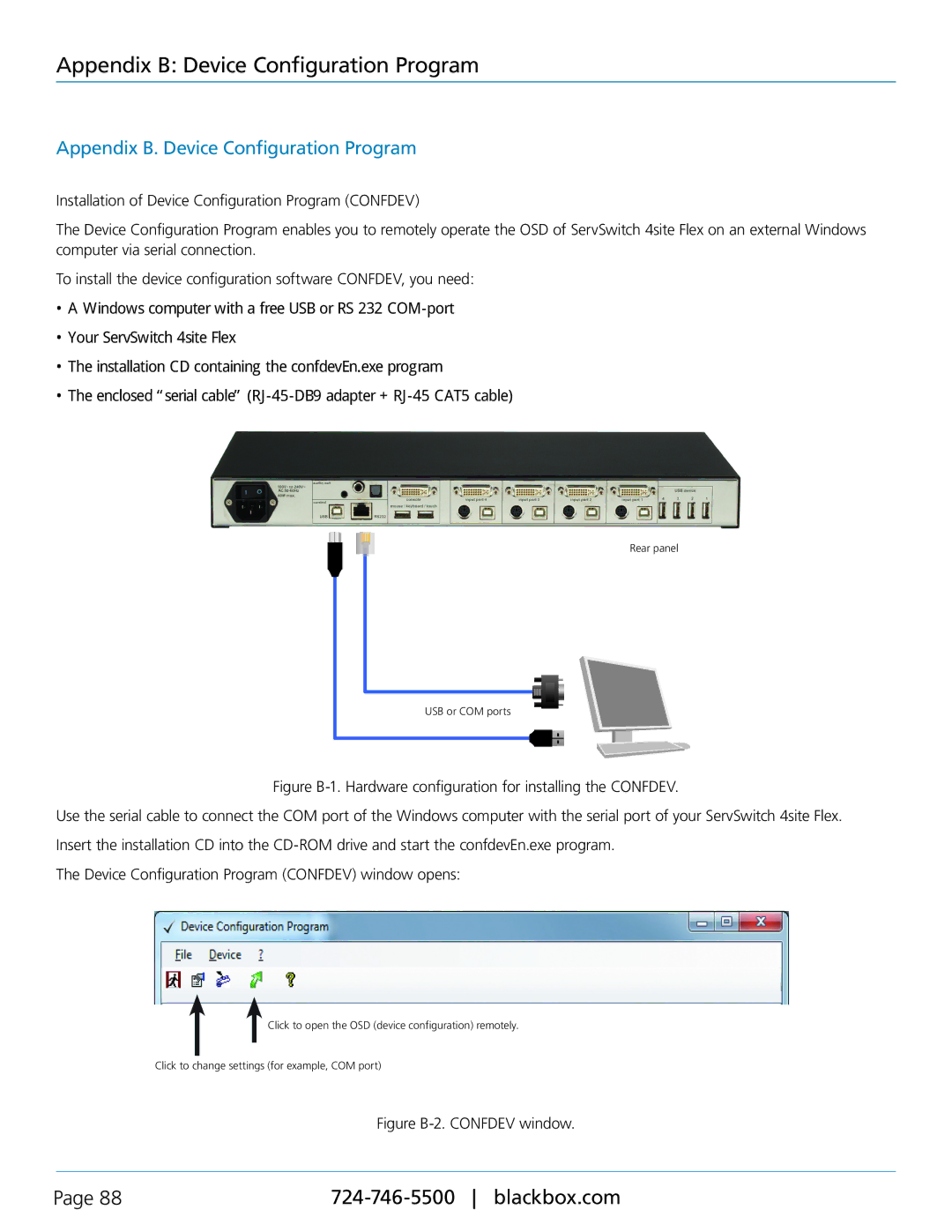 Black Box KVP40004A manual Appendix B Device Configuration Program, Appendix B. Device Configuration Program 