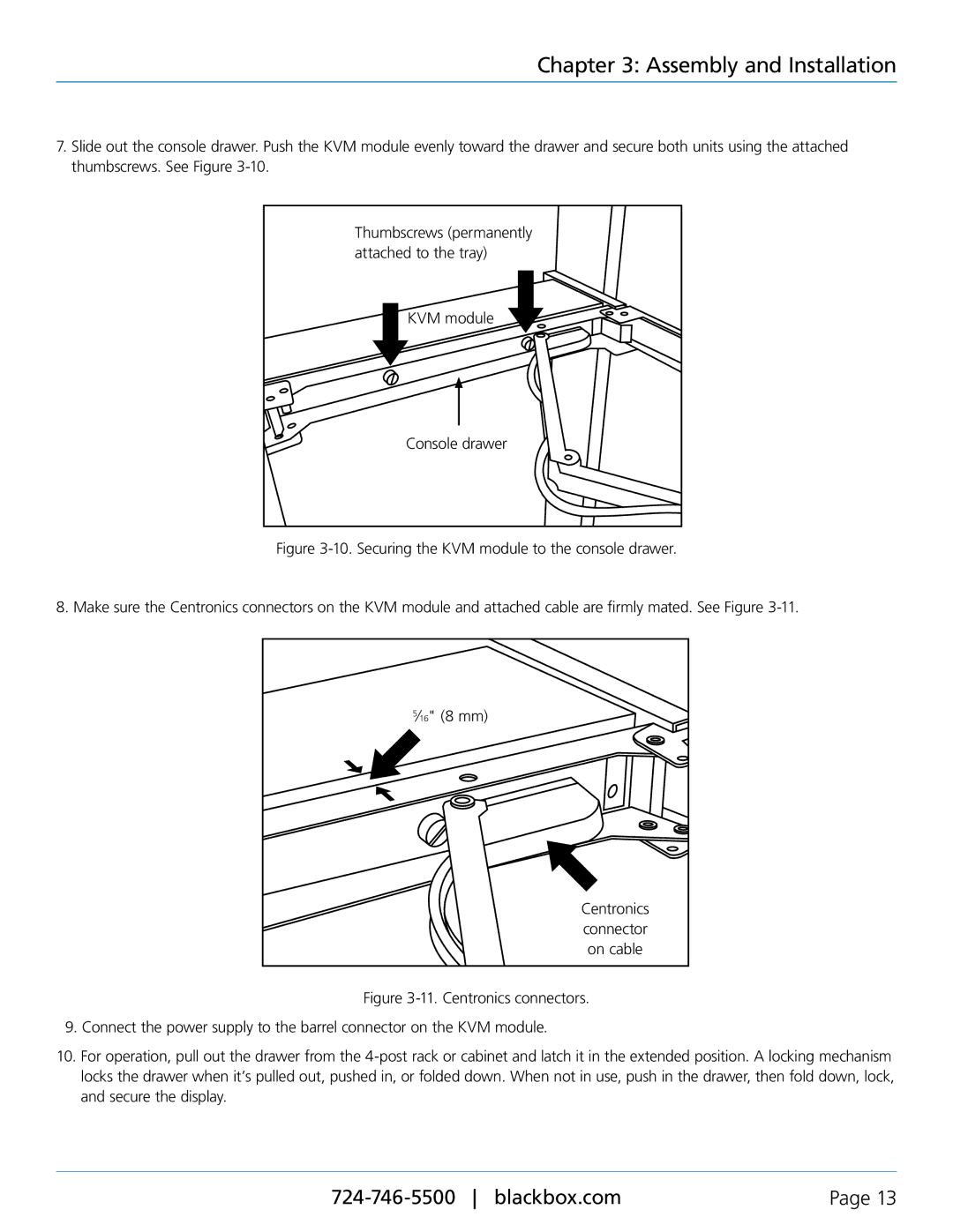 Black Box KVT419A-R2, KVT415A-R2, KVT417A-R2, Blackbox ServTray manual Attached to the tray 