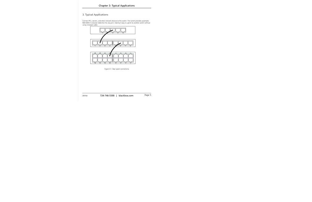 Black Box LB016A, 16-Port Fast Ethernet Switch specifications Typical Applications 