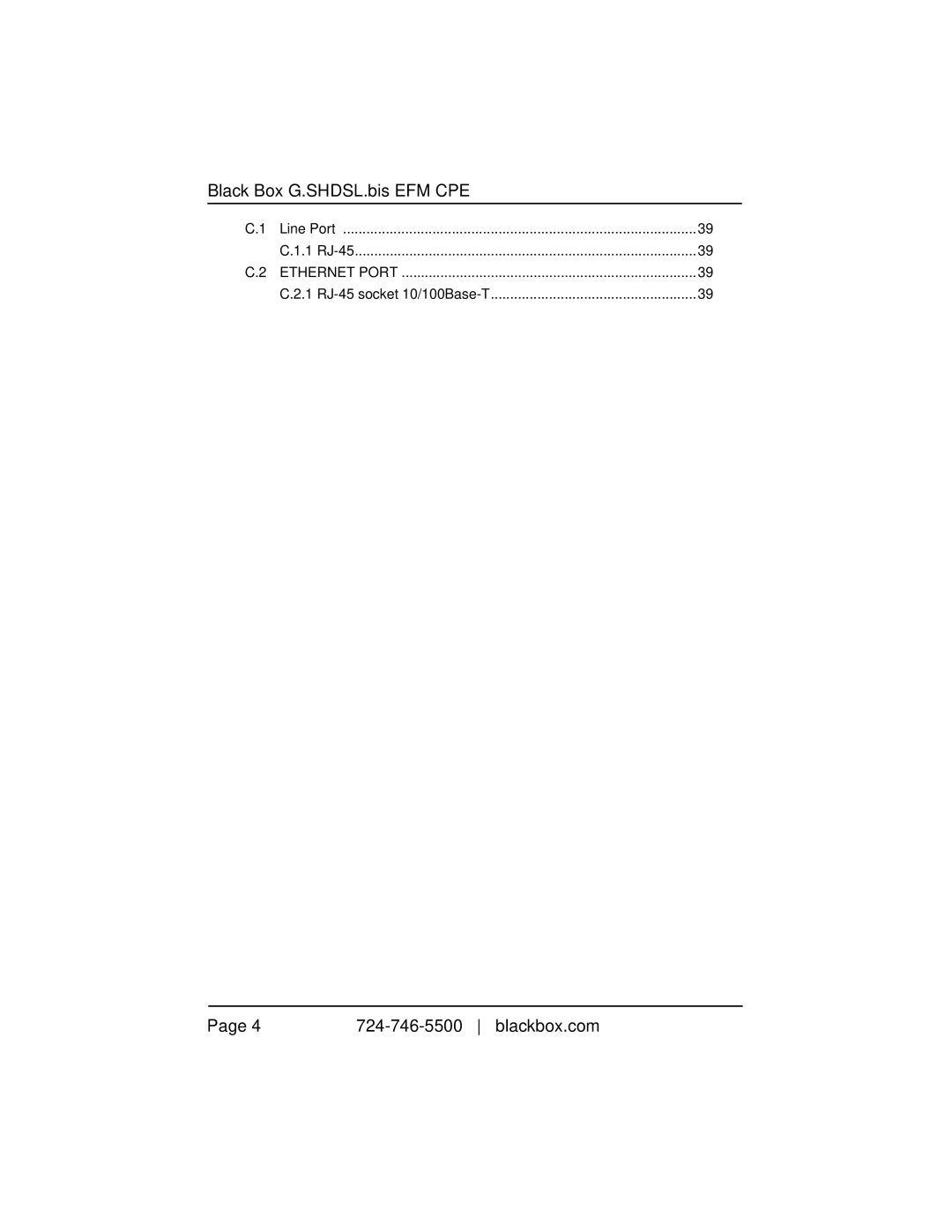 Black Box LB510A-R2, 10BASE-T/100BASE-TX G.SHDSL Two-Wire Extender/NTU manual Ethernet Port 