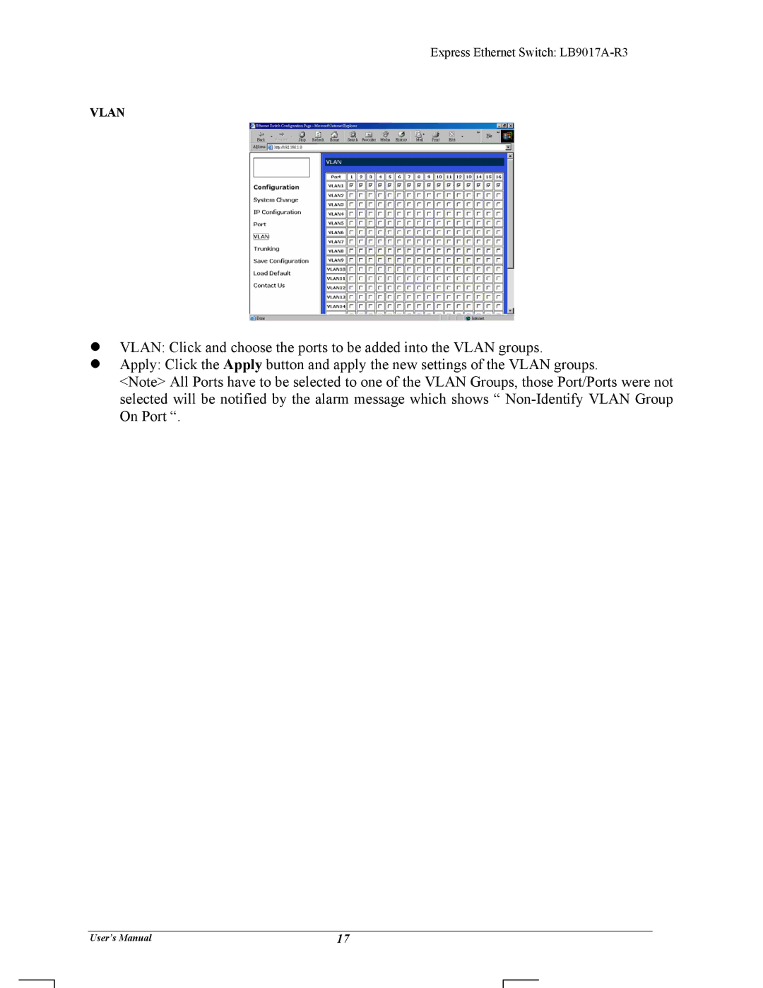 Black Box LB9017A-R3 manual Vlan 