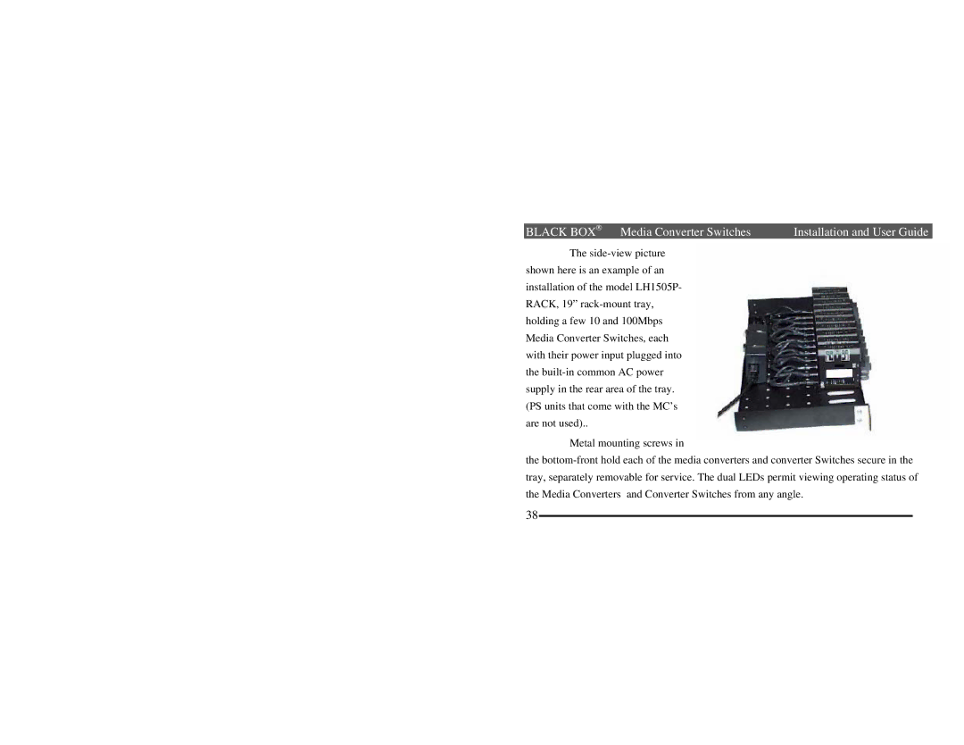 Black Box LBH110A, AE-H, LBH100A, AE-H, LBH110A, AE-P, LBH100A, AE-P manual 