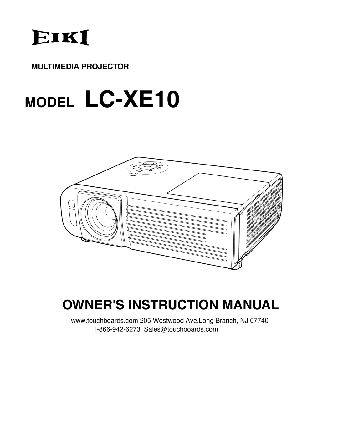 Black Box instruction manual MODEL LC-XE10, Owners Instruction Manual, Multimedia Projector 