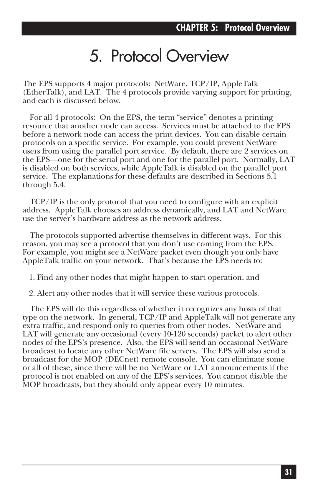 Black Box LE3700A-R2 manual Protocol Overview 