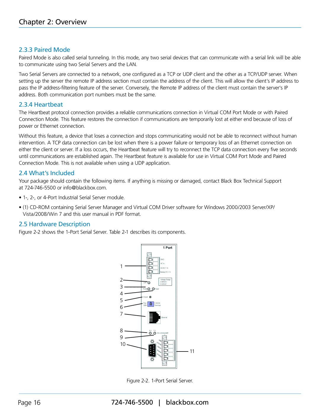 Black Box LES402A, LES404A, LES401A manual Paired Mode, Heartbeat, What’s Included, Hardware Description 