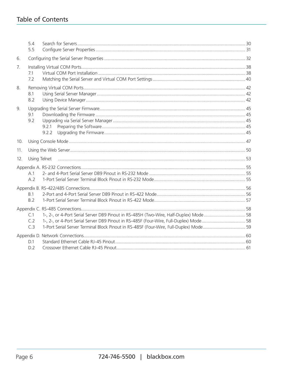 Black Box LES401A, LES402A, LES404A, 1-, 2-, and 4-Port Industrial Ethernet Serial Servers manual Using Telnet 