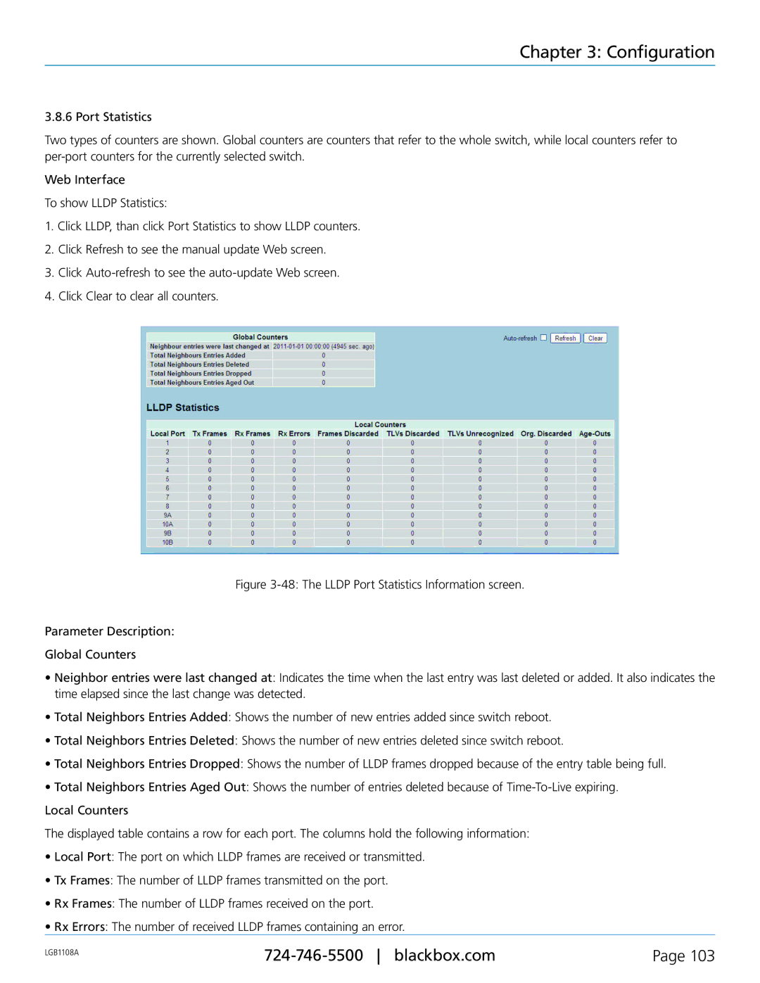 Black Box LGB1108A, LGB1126A, LGB1148A, Managed Gigabit Switch manual Configuration 