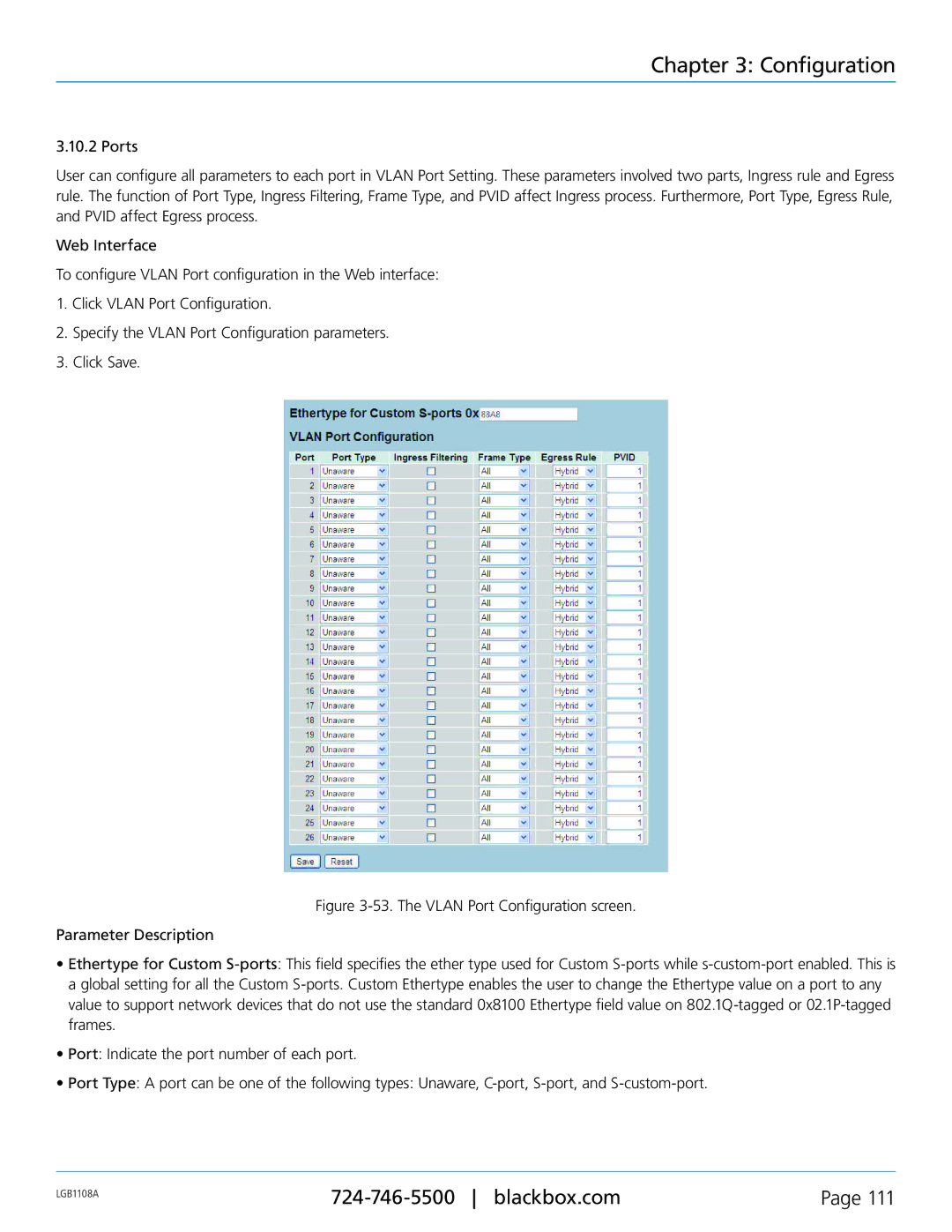 Black Box LGB1108A, LGB1126A, LGB1148A, Managed Gigabit Switch manual Configuration 