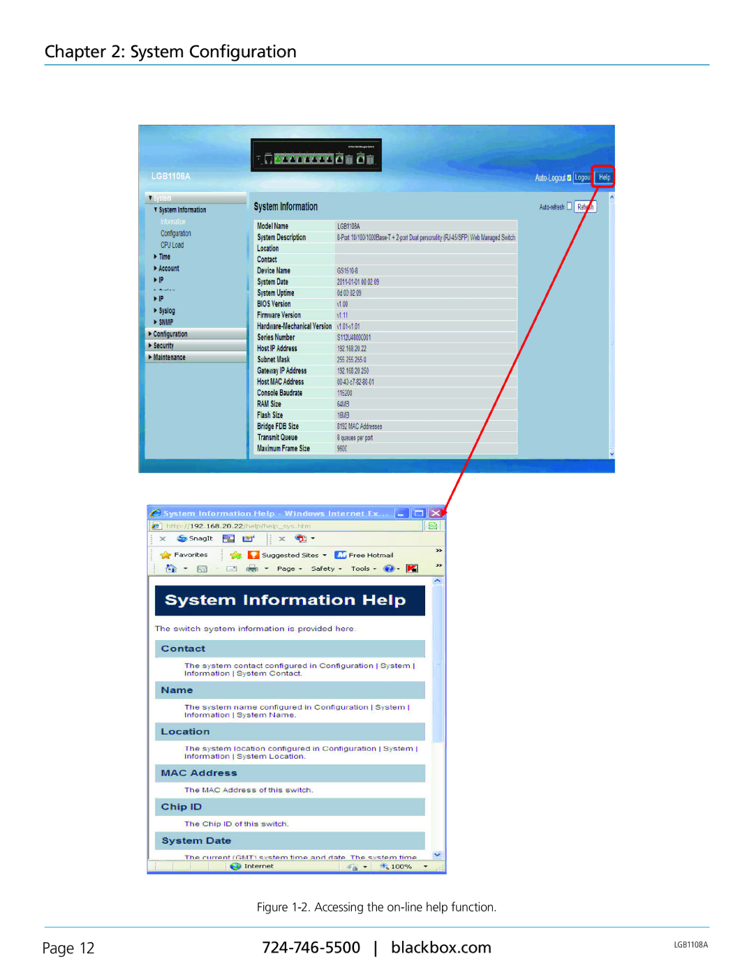 Black Box LGB1126A, LGB1148A, Managed Gigabit Switch, LGB1108A manual System Configuration 